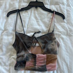 Urban outfitters tank top tie front crop